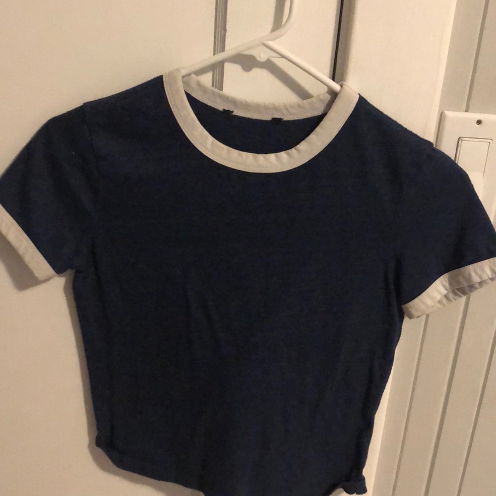 Blue and white ringer tee. Forever 21